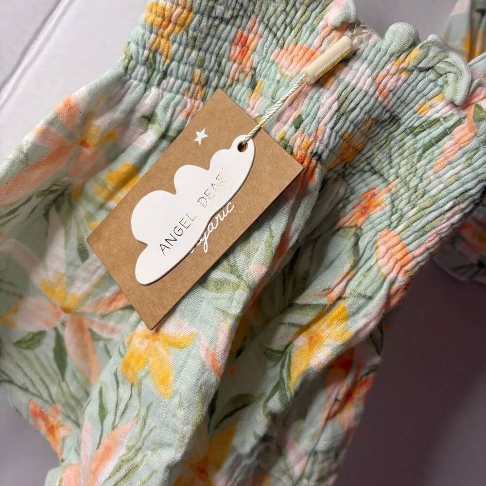 Angel Dear Baby Girl Island Floral Smocked Top & Bloomer 3-6M NWT